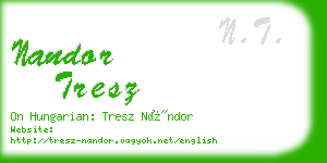 nandor tresz business card